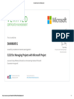 Managing Projects With Microsoft Project - Certificate - 2017