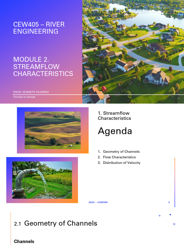 Streamflow Characteristics in River Engineering | PDF | River | Stream