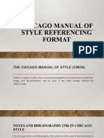 Chicago Manual Referencing Format