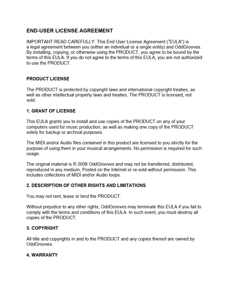 End User License Agreement | PDF | License | Copyright