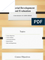 Syllabus Material Development and Evaluation