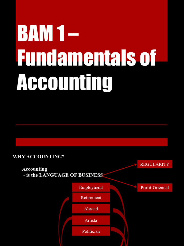 BAM 1 – Fundamentals of Accounting | PDF | Debits And Credits | Accounting