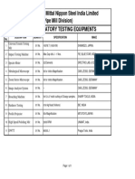 4b-List of - Pipe Mill Lab Equipment