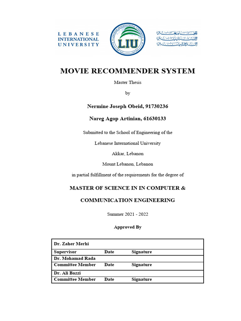 Master Thesis Report Pdf Machine Learning World Wide Web