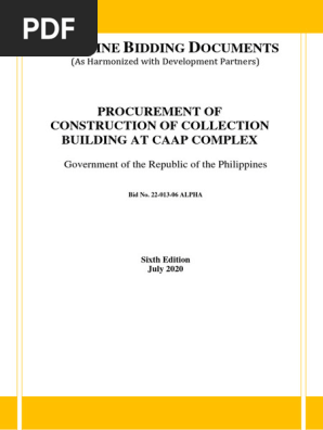 Bid No. 22 013 06 ALPHA Construction of Collection Building at CAAP Complex Bid Documents