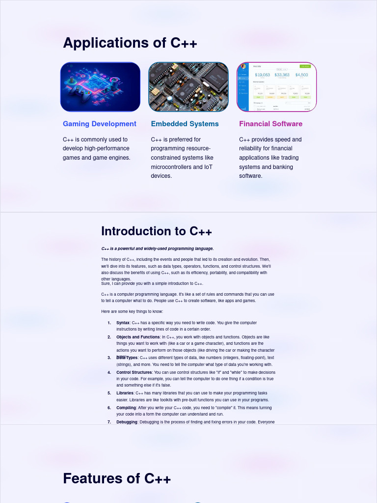 Introduction-to-Cpp Bca 2year Students | PDF | C++ | Constructor ...