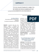 O Contributo Do Investimento Directo Estrangeiro Ide em Mocambique No Desenvolvimento Economico