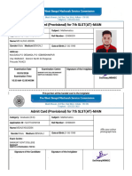 Admit Card For 7th SLST (AT) - MAIN