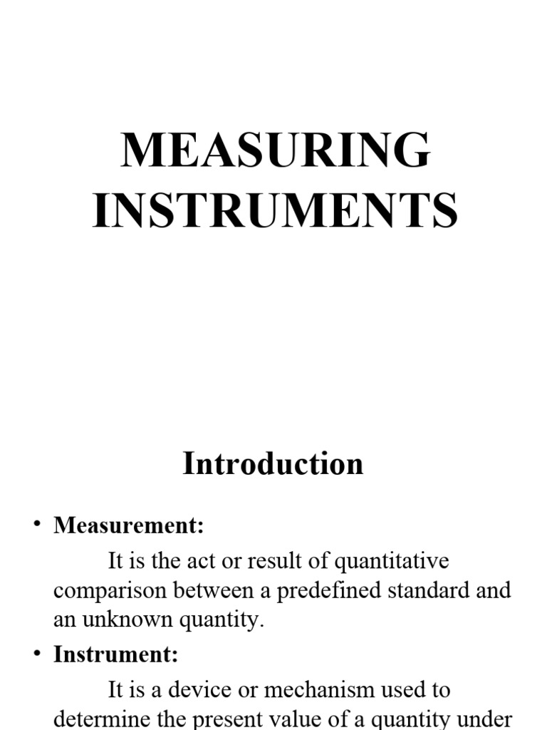 Overview of Measuring Instruments | PDF | Inductor | Electrical Engineering