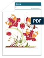 Abstract Flowers Cross Stitch Pattern