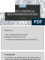 Conclusions & Recommendations