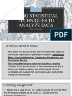 Using Statistical Techniques To Analyze Data