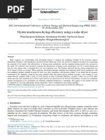 Oyster Mushroom Drying Efficiency Using A Solar Dryer - 2023 - Energy Reports