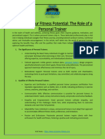 Unlocking Your Fitness Potential: The Role of A Personal Trainer PDF