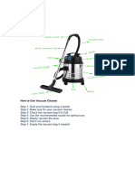 Parts of Vacuum and Floor Polish