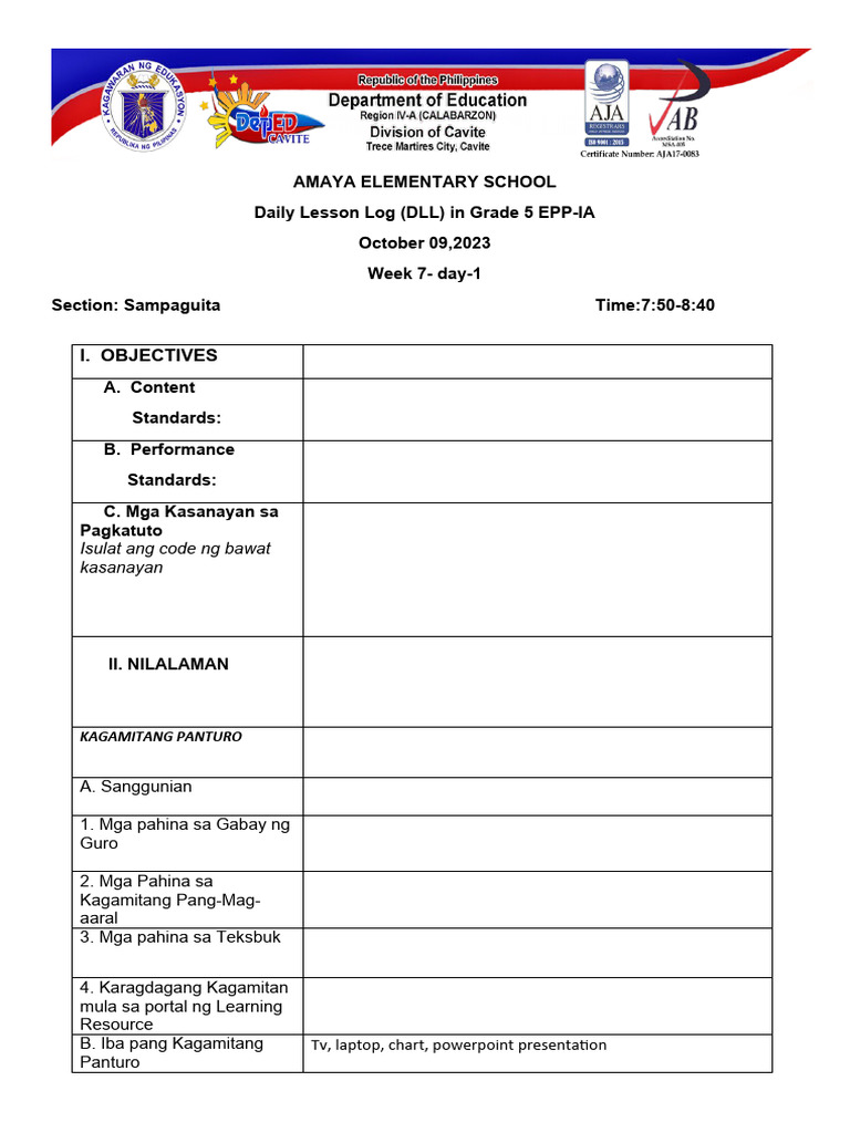 DLL Blanks Templates PDF