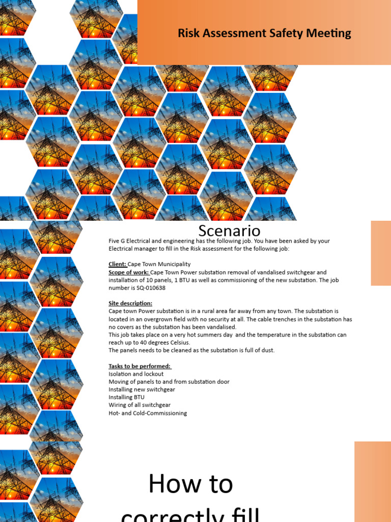 Risk Assessment Safety Meeting | PDF | Occupational Safety And Health ...