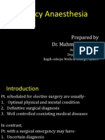 Emergency Anaesthesia by Dr. Mahmud