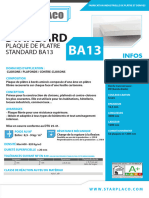 Standard: Plaque de Platre Standard Ba13