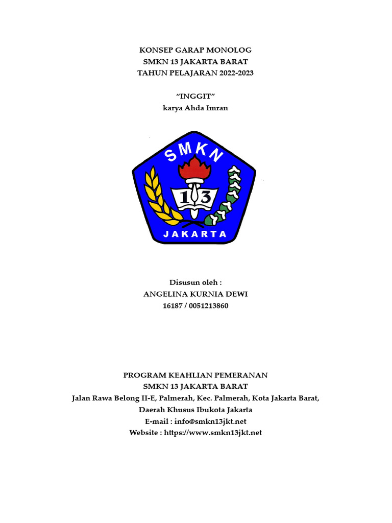 Konsep Garap Monolog | PDF