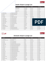 Domestic Airport Lounge List