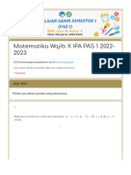 Matematika Wajib X IPA PAS 1 2022-2023 AL AZHAR