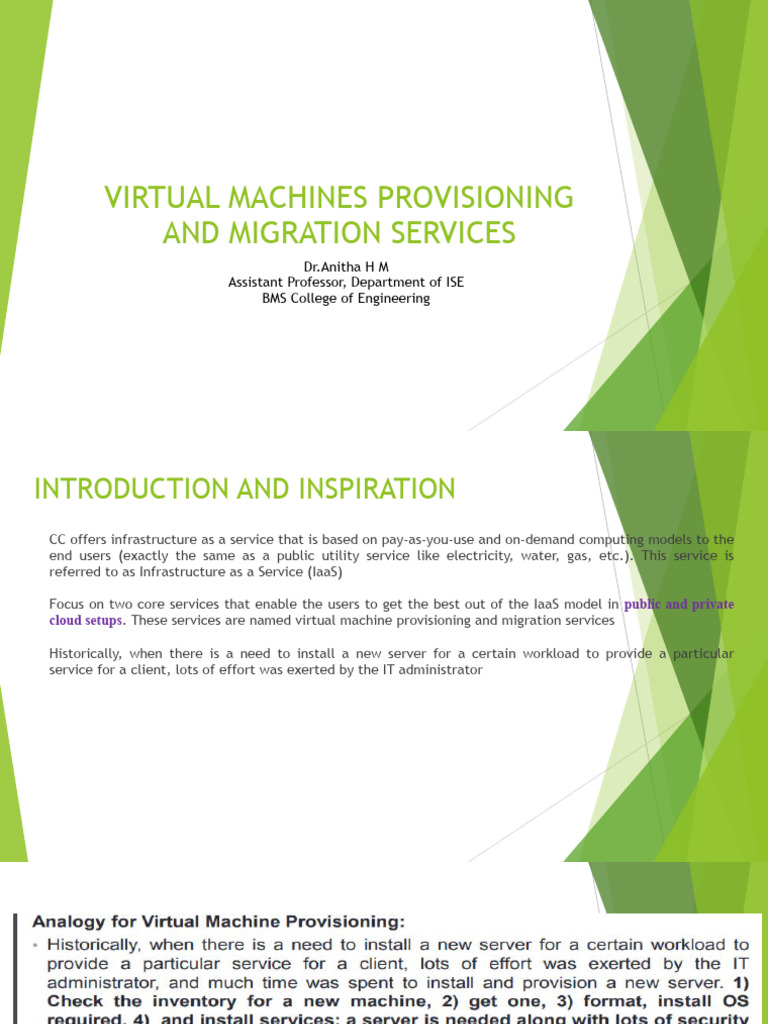 VM Provisioning and Migration Services | PDF | Cloud Computing ...