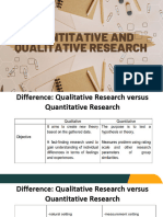 Qualitative and Quantitative Research