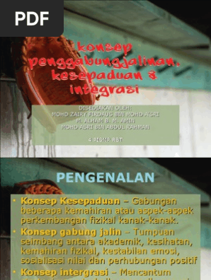 Konsep Penggabung Jalinan Kesepaduan Integrasi Dalam Pendidikan Jasmani Pdf
