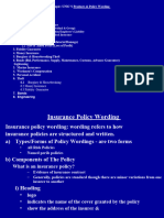 III Products & Policy Wording