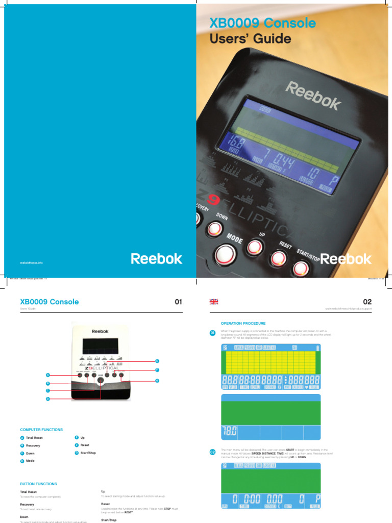 Reebok ZR8 Cross Trainer Download Free PDF Heart Rate