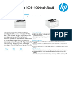 HP Laserjet Pro 4001-4004N/Dn/Dw/D Printer Series: Data Sheet