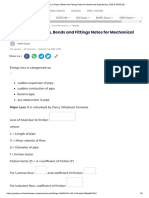 Head Losses in Pipes, Bends and Fittings Notes For Mechanical Engineering - ESE & GATE ME