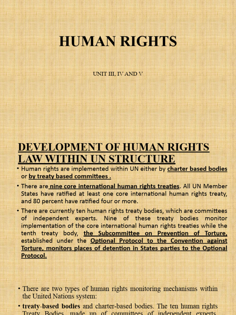 UN Human Rights Mechanisms Overview | PDF | Human Rights | Convention ...