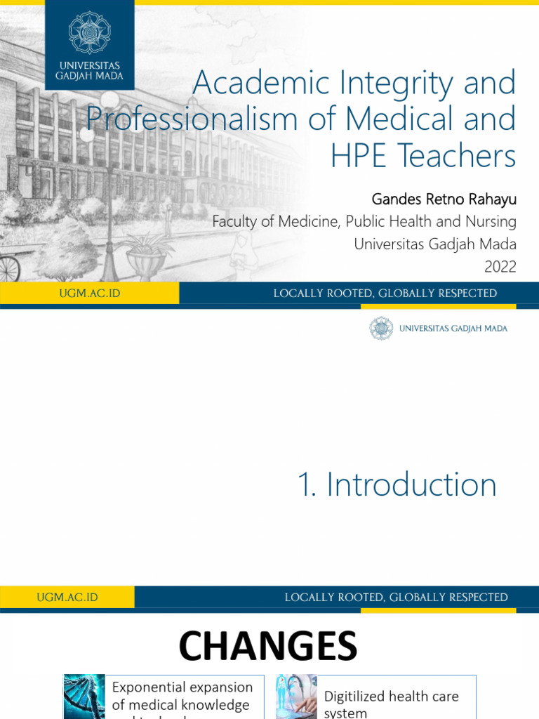 Grr Academic Integrity And Professionalism Of Mhpe Teachers Pdf