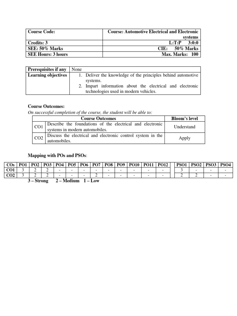 Automotive Electrical and Electronic Systems PDF Engines Car