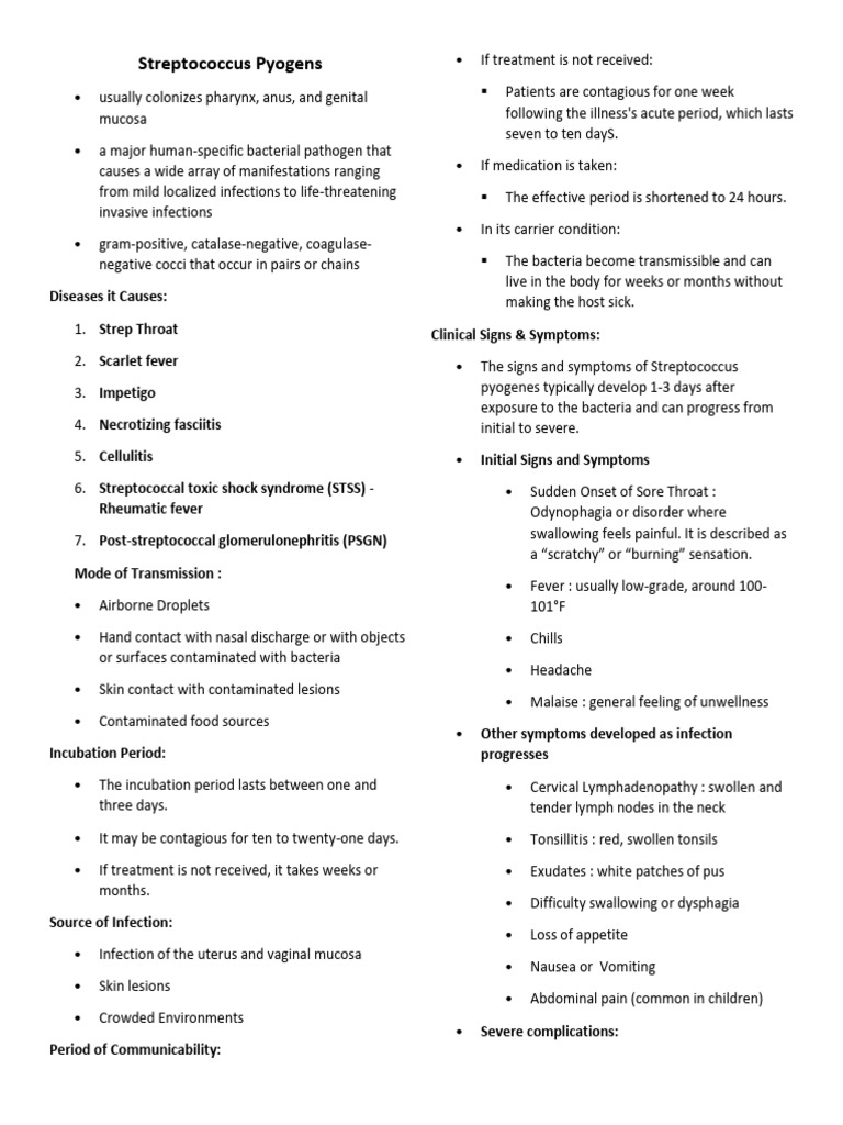 Understanding Streptococcus Pyogenes Infections | PDF | Streptococcus ...