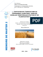 Adaptation de L Agriculture Au Changement Climatique Quelles Echelles Territoriales D Action Et de Planification