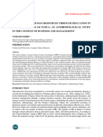 Transforming Human Resources Through Education in The Hinterlands of Papua: An Anthropological Study in The Context of Business and Management