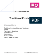 Traditional Products - 18 August Lesson Notes 2022