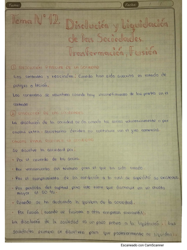 Disolución Y Liquidación De Las Sociedades Pdf