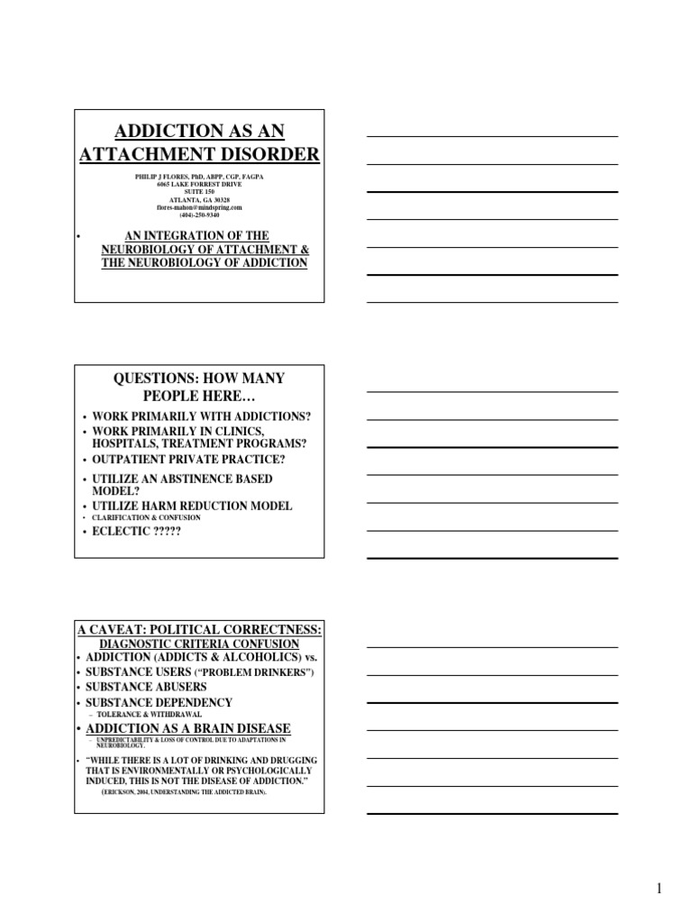 Addiction and Attachment Disorders | PDF | Attachment Theory | Alcoholism