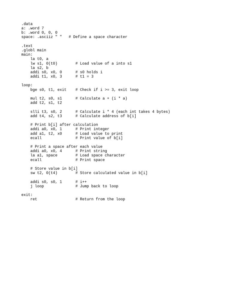 Assembly code risc v pdf