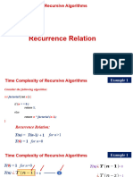 Recurrence Relation - (Decreasing Functions)