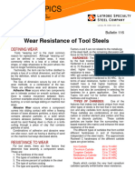 Wear Resistance of Tool Steels Bulletin - 116