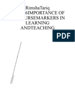 Rimshatariq Roll#116Importance of Discoursemarkers in Learning Andteaching