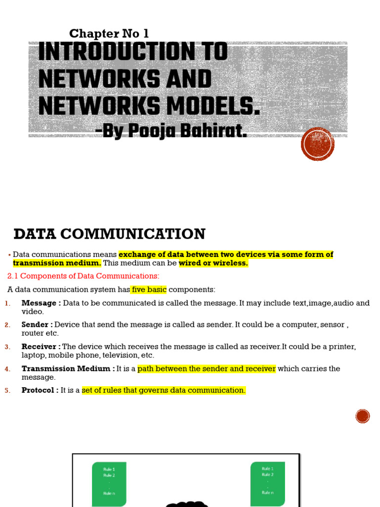 Chapter No 1 Introduction To Network and Network Models | PDF ...