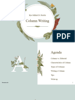 Column Writing