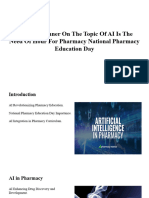 Create A Banner On The Topic of AI Is The Need of Hour For Pharmacy National Pharmacy Education Day
