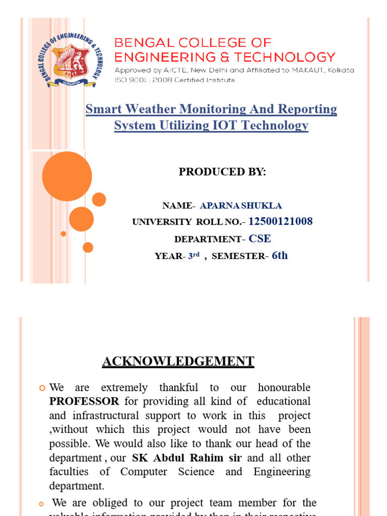 Weather Forecasting | PDF | Internet Of Things | Computing